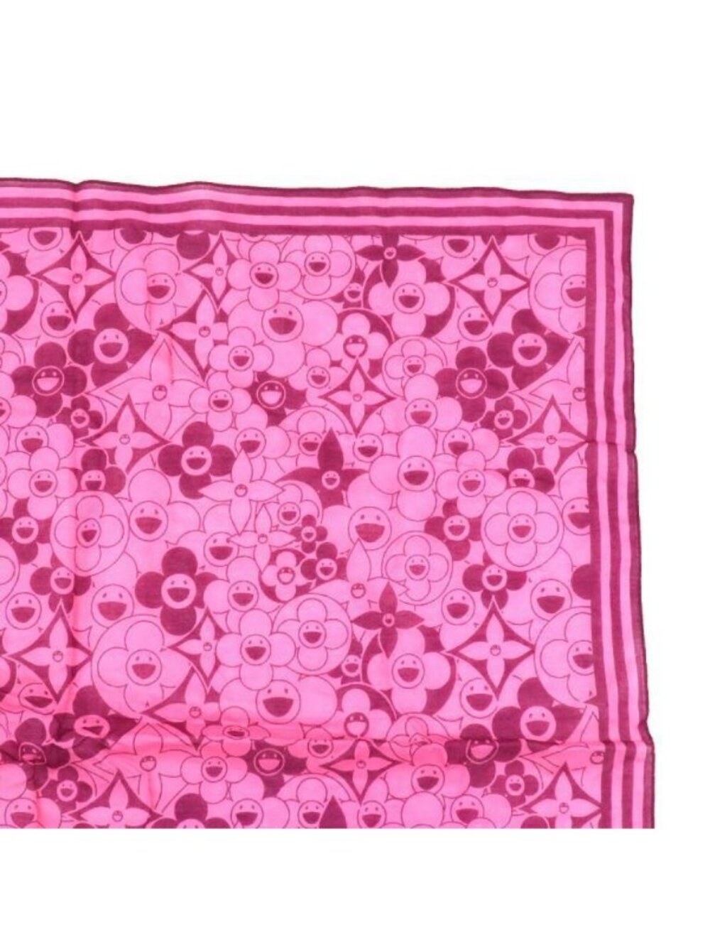Louis Vuitton Bandana Scarf Cotton Pink - Picture 5 of 9